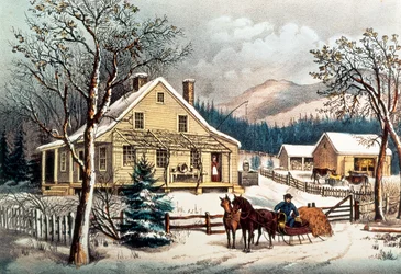 La vieille ferme, publié par Currier & Ives