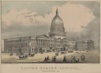 Capitole des États-Unis, Washington, D.C. 1872 (lithographie en couleur)