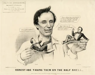 Honnête Abe les Prenant sur la Coquille, 1860