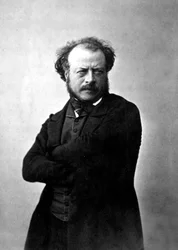 Sculpteur français Auguste Préault, photographié par Nadar, vers 1854