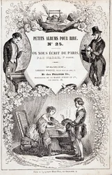 Frontispice de « Petits albums pour rire numéro 25. Ils nous ont écrit de Paris. Deuxième partie », 1850 (gravure)