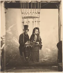 [Nadar avec sa femme, Ernestine, dans un ballon]