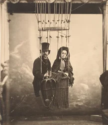 [Nadar avec sa femme, Ernestine, dans une montgolfière]
