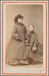 Portrait de Jadwiga Garczyńska, née Pruszak (1834-1917), avec sa fille