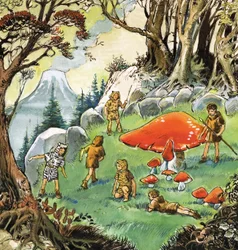 Les garçons perdus, illustration de "Peter Pan" de J.M. Barrie (gouache sur papier)