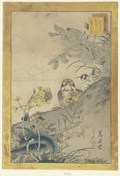 Jeune grive, pois en fleur et colza (Achtenveertig schetsen)