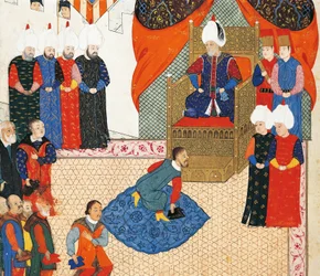 La réception du prince héritier hongrois, Zsigismond Janos par Suleyman I le 29 juin