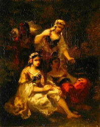 Quatre jeunes espagnoles, vers 1844-60