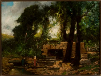 Paysage avec ruines