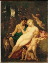 Vénus et Adonis (peinture sur toile)