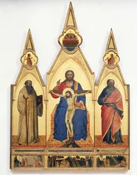 La Sainte Trinité avec Saint Romuald et Saint André
