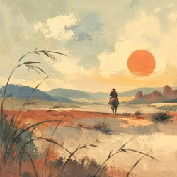 Couché de soleil à Desert Rider