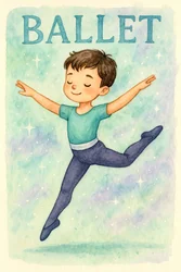 Un jeune danseur de ballet rêveur