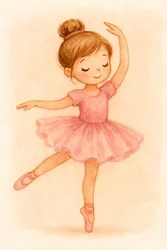 Une ballerine rose de rêve