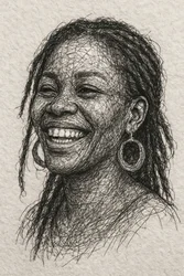 Le sourire joyeux des dreadlocks