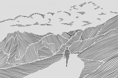 Sentier de montagne minimaliste