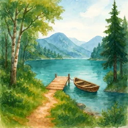 Lac de montagne paisible