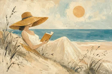 Lecture paisible à la plage