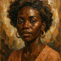 Portrait africain en relief