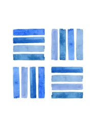 Blocs abstraits bleus aux nuances variées