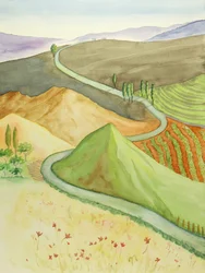Route de campagne sinueuse