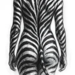 Personnage rayé comme un zèbre
