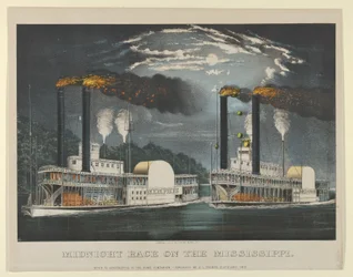 Course de minuit sur le Mississippi, 1875