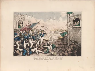 Bataille de Monterey / Les Américains forçant leur chemin vers la place principale, 23 septembre 1846