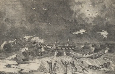 Naufrage épouvantable du Mexico sur la plage de Hempstead, 2 janvier 1837