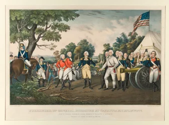 Reddition du général Burgoyne à Saratoga, N.Y., 17 oct. 1777, d