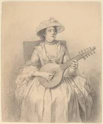 Femme jouant du cistre