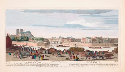 Vue du 18ème Siècle de Paris, France