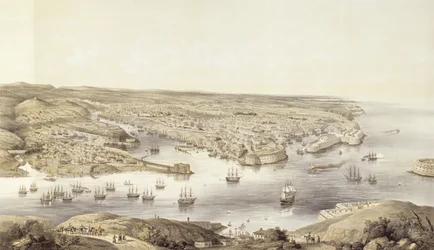 Sébastopol dans toute sa gloire, 1848, gravé par Day und Son, publié 1857