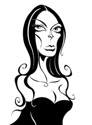 Barbara Steele, 2025 (encre / numérique)