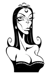Barbara Steele, 2025 (encre / numérique)