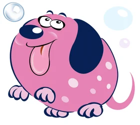 Chien pétillant - caricature