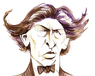 Ferruccio Busoni - caricature en couleur