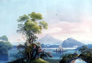 Naples : Vue du mont Vésuve