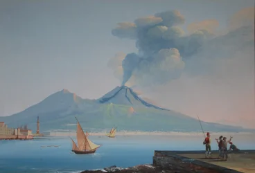 Vue de la baie de Naples avec le mont Vésuve