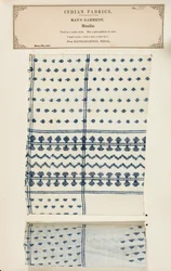 Échantillon de mousseline de Kathamandoo au Népal, de The Collection of the Textile Manufacturers of India, par John Forbes Watson, publié en 1866
