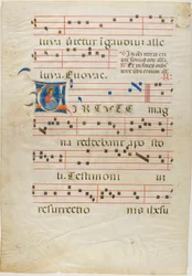 Saint Martyr dans une Initiale Historiée "V" d