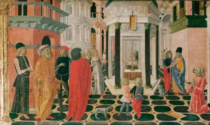 Scène de la vie de Saint Bernardino (tempera sur bois)