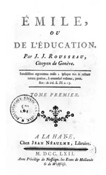 Frontispice pour Émile de Jean-Jacques Rousseau, 1762