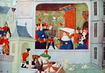 Entrevue de Richard II et du Duc de Gloucester au Château de Pleshy, des 