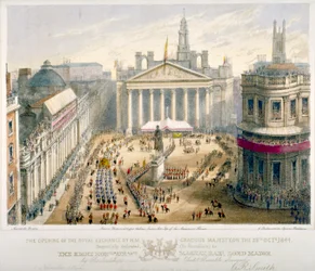 Ouverture de la Bourse royale, Londres, 1844