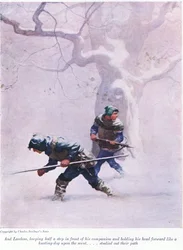 Et Lawless, gardant un demi-pas devant son compagnon et tenant sa tête en avant comme un chien de chasse sur la piste - étudiait son chemin, 1916