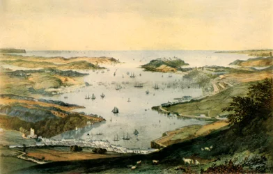 Port de Falmouth, vers 1840, 1942
