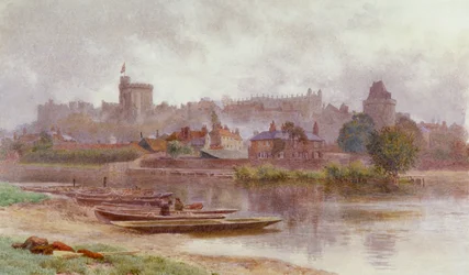 Château de Windsor dans la pénombre, vers 1874-1914