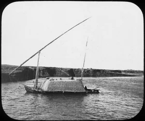 Une dahabiyeh chargée, Égypte, c1890