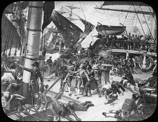 Le pont du HMS Victory, 1805